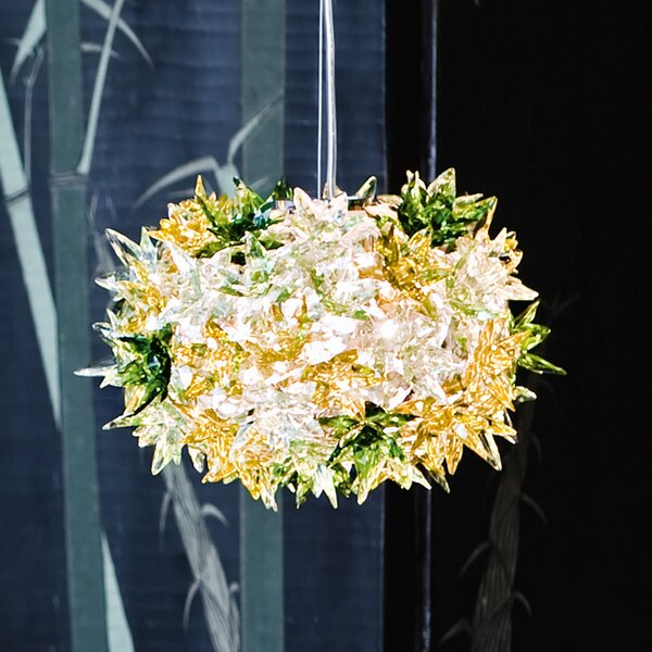 Kartell Bloom S2 lampă suspendată LED G9, mentă, Verde, Camera de zi / sufragerie, Plastic, Design