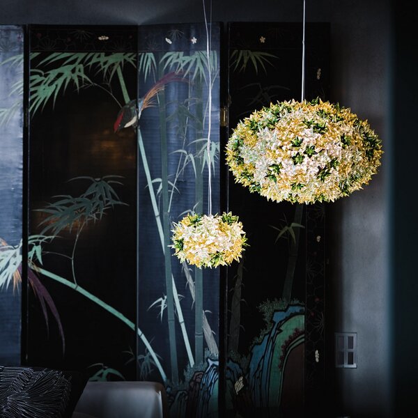 Kartell Bloom S2 lampă suspendată LED G9, mentă, Verde, Camera de zi / sufragerie, Plastic, Design
