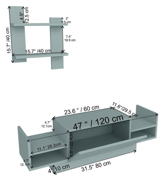 Mobilier living Bahara (alb). 1101416