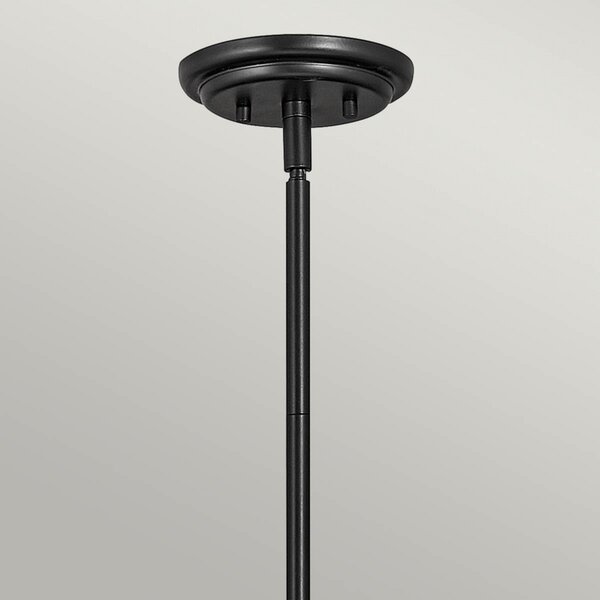 Quintiesse Somerset lampă suspendată, o sursă, neagră, reglabil, Negru, Camera de zi / sufragerie, Metal