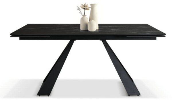 Masă extensibila MORENA, ceramică-picior metalic 160 cm/90 cm