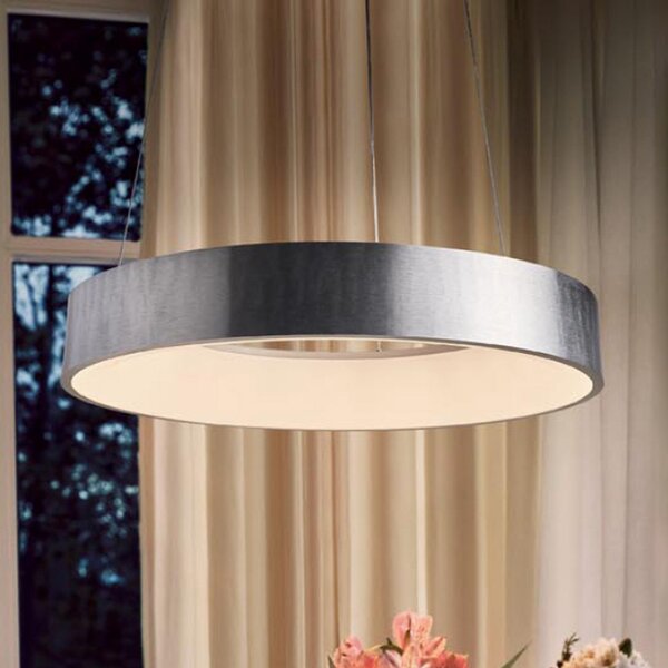 LEDVANCE SMART+ SUN@Home Circular Lampă suspendată LED, argintiu, HCL, reglabil, Gri, Camera de zi / sufragerie, Metal, Modern