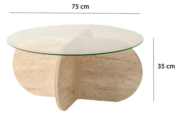 Măsuță de cafea Bubbly (travertin). 1101446