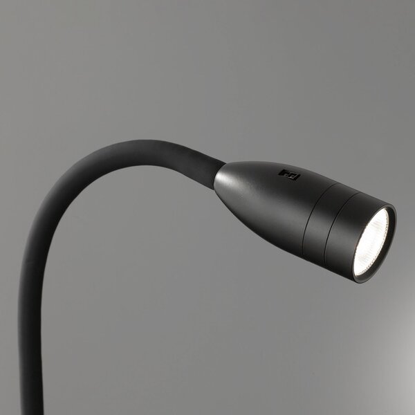 FISCHER & HONSEL Aplică Sten LED cu control prin gesturi, negru, reglabil, Negru, Camera de zi / sufragerie, Metal, Modern, Lumină de lectură