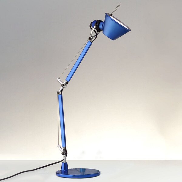 Artemide Lampa de masă Tolomeo Micro, albastru metalizat, Albastru, Studiu / Birou, Metal, Design