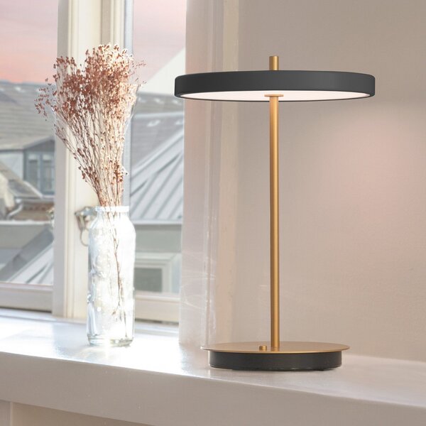 Lampă de masă UMAGE, Asteria Move, reglabil, Auriu / Alamă, Camera de zi, Metal, Design