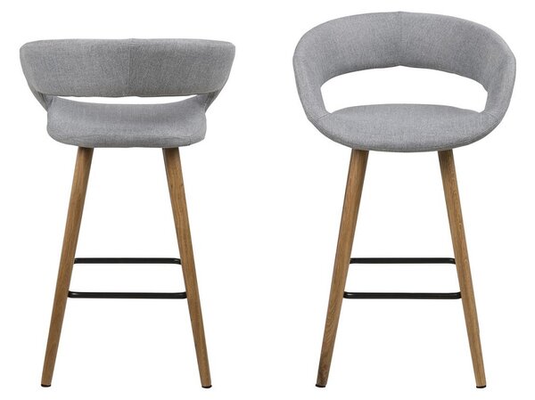 Scaun de bar Grace gri deschis (66265)