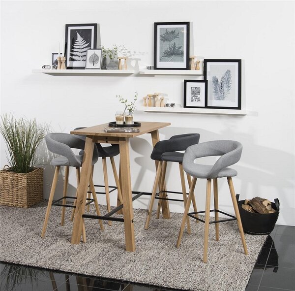 Scaun de bar Grace gri deschis (66265)