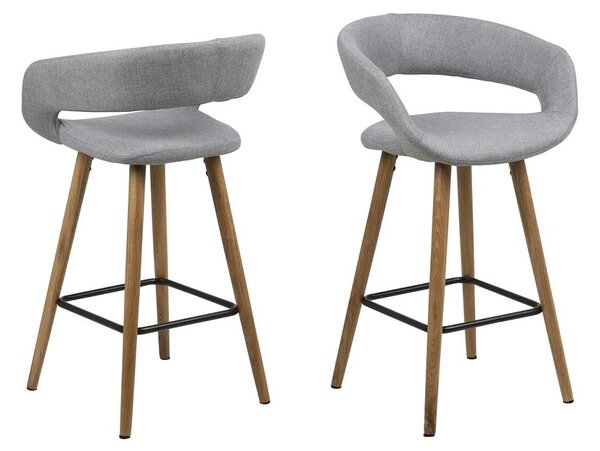 Scaun de bar Grace gri deschis (66265)