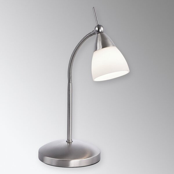 Paul Neuhaus Pino lampă de masă, gri, 45 cm, dimabil, G9, reglabil, Metalic, Camera de zi / sufragerie, Metal, Modern