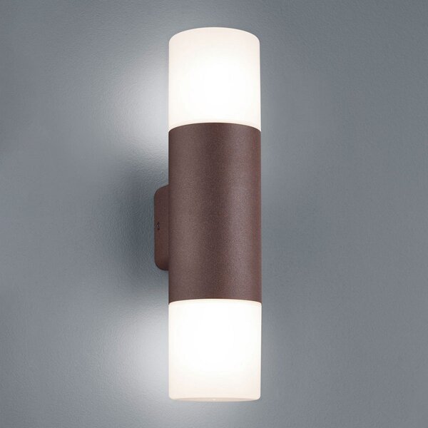 Trio Lighting Aplică de exterior Hoosic 2 fluxuri ruginie, Maro / Rugină, Metal, Modern