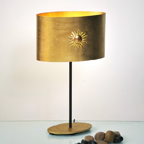 Holländer Lampă de masă Suniva, Auriu / Alamă, Camera de zi / sufragerie, Metal, Modern