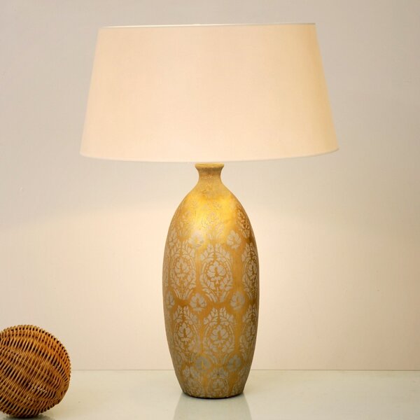 Holländer Lampă de masă Vaso Barocco, înălțime 65 cm, Bej, Camera de zi / sufragerie, Ceramică