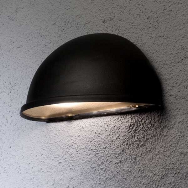 Konstsmide Aplică de exterior Torino E27, negru, reglabil, Negru, Metal, Modern, Soclu de perete jos