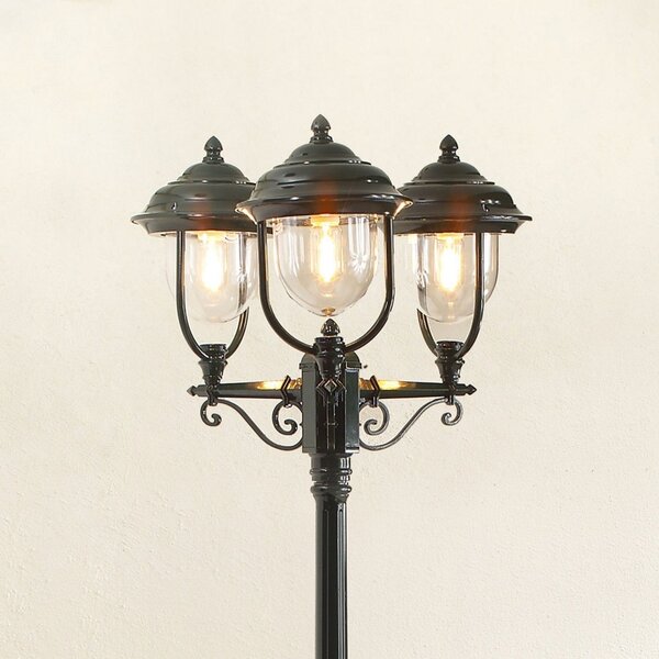 Konstsmide Lampadar Parma 3 fluxuri, verde, reglabil, Verde, Metal, Casă de țară / Rustic