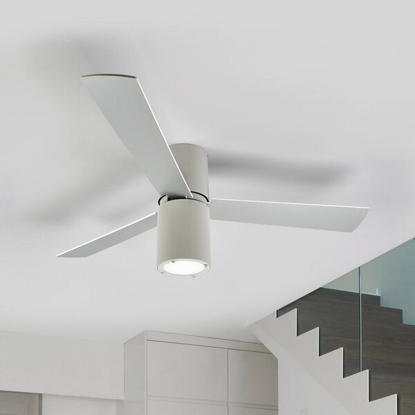 LEDS-C4 FORMENTERA Ventilator de tavan cu telecomandă, Gri, Camera de zi / sufragerie, Lemn, Modern