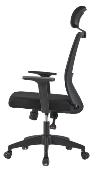 Scaun ergonomic, spatar mesh, inaltime reglabila, baza PP, negru