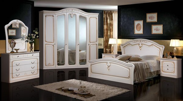 Dormitor Nobless 5, alb, front MDF