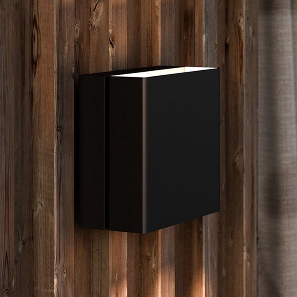 Nordlux Aplică de exterior LED Turn, dimabilă, negru, reglabil, Negru, Metal, Design