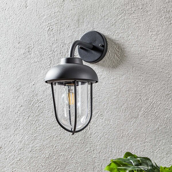 Trio Lighting Aplică de exterior Duero stil retro, antracit, reglabil, Negru, Metal, Vintage, Felinar
