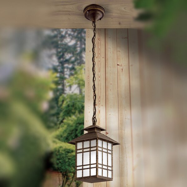 ORION Lampă suspendată tradițională Ilka, exterior, lanț, Maro / Rugină, Metal, Casă de țară / Rustic