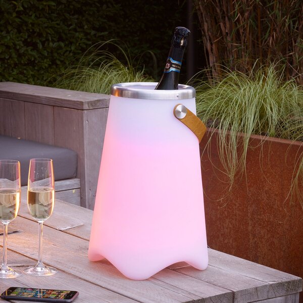 Reality Leuchten Lampă LED de masă Jamaica cu difuzor Bluetooth, reglabil, Alb, Camera de zi / sufragerie, Plastic, Modern