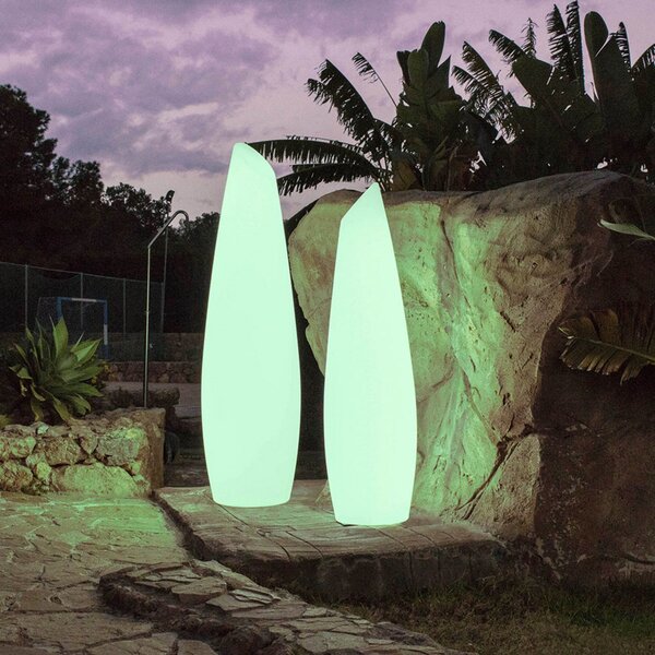 Newgarden Lampadar LED reîncărcabil Fredo, alb, plastic, 140 cm, reglabil, Alb, Plastic, Modern