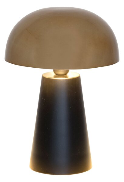 Holländer Fungo lampă de masă, lumină jos, negru/auriu, Negru, Camera de zi / sufragerie, Metal, Design
