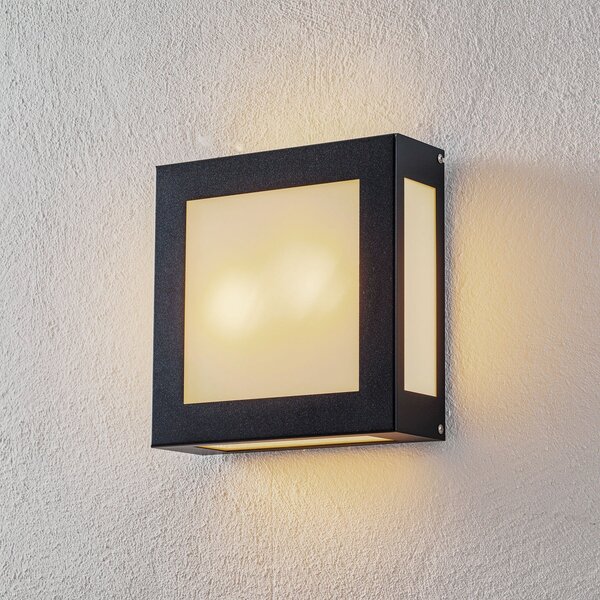 CMD Aplică de exterior Legendo în formă pătrată, Negru, Metal, Modern