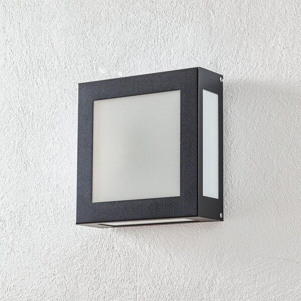 CMD Aplică de exterior Legendo în formă pătrată, Negru, Metal, Modern