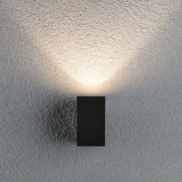 Paulmann Flame aplică de exterior 1fl 10,3cm antr, Negru, Metal, Modern, Priză de perete top