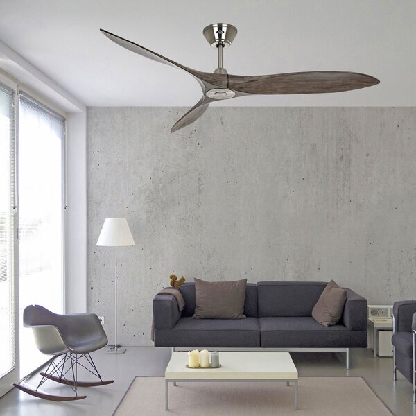 CasaFan Ventilator de tavan Eco Airscrew 152 cm crom, Lemn, Camera de zi / sufragerie, Lemn, Modern