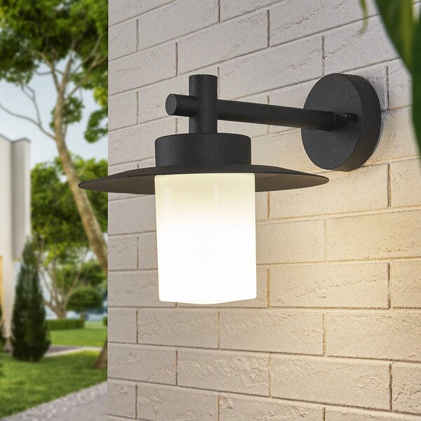 Albert Leuchten Aplică de exterior Timea cu design modern, Negru, Metal, Casă de țară / Rustic