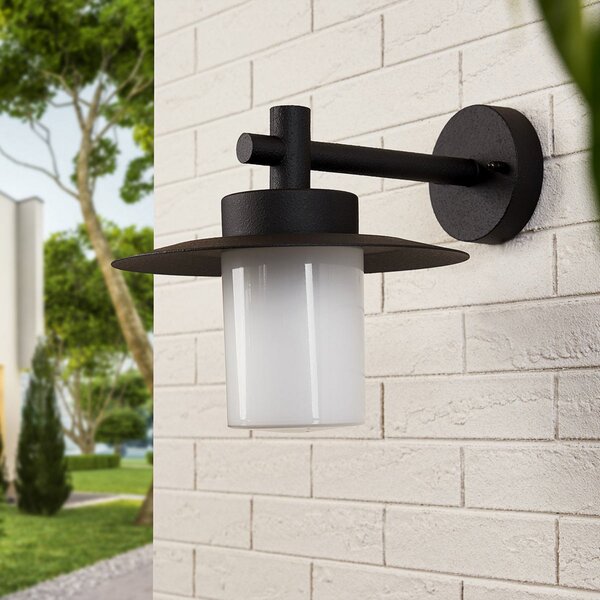 Albert Leuchten Aplică de exterior Timea cu design modern, Negru, Metal, Casă de țară / Rustic