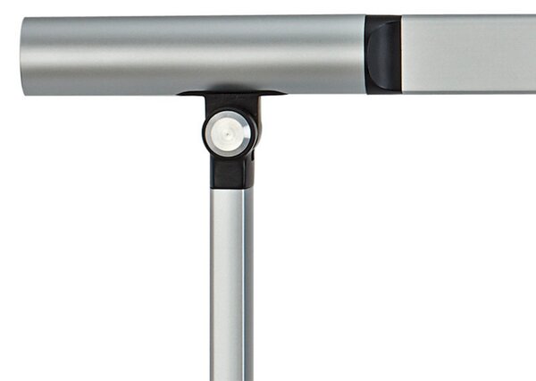 Maul Lampă de masă cu LED MAULrubia, argintie, dimabil, CCT, reglabil, Metalic, Studiu / Birou, Metal, Modern