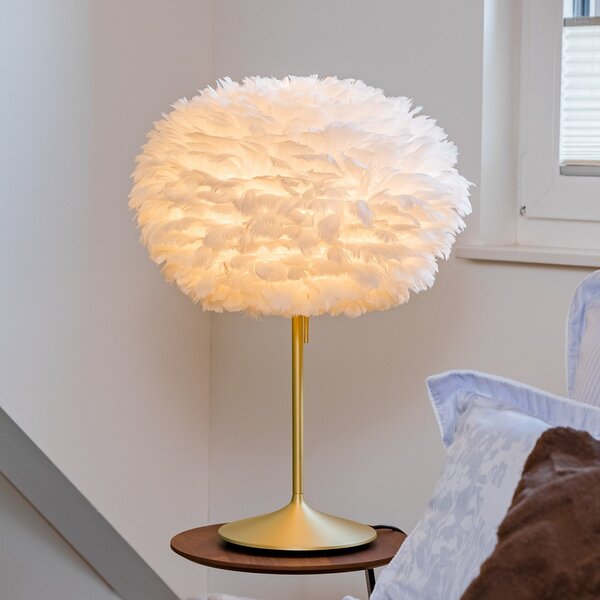 UMAGE Eos medium lampă de masă alb/alamă, Alb, Camera de zi / sufragerie, Design