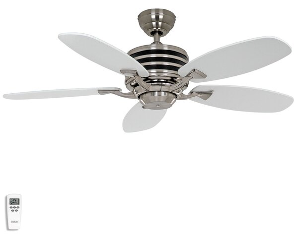 CasaFan Ventilator de tavan Eco Gamma 103 cm alb/gri deschis, Alb, Camera de zi / sufragerie, Lemn, Modern