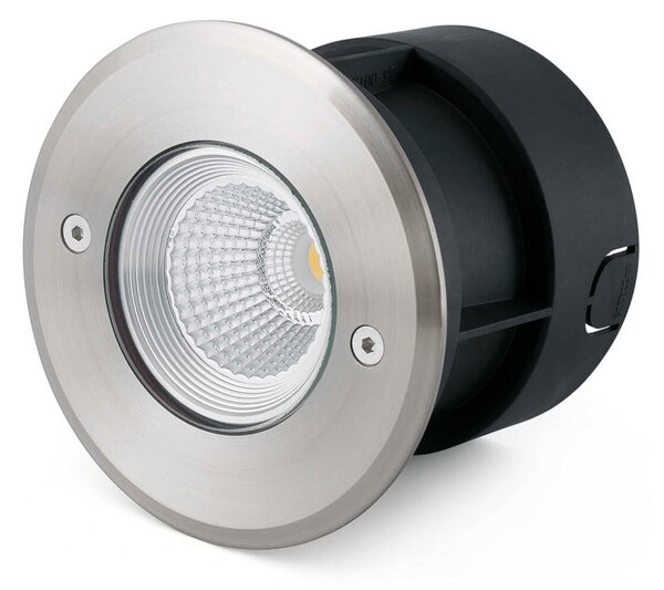 FARO BARCELONA unghi de emisie 60° - spot LED sol Suria-3, Gri, Metal, Modern, Corpuri de iluminat încastrate rotunde