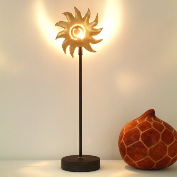 Holländer Lampă de masă Soare, auriu, Maro / Rugină, Camera de zi / sufragerie, Metal, Modern