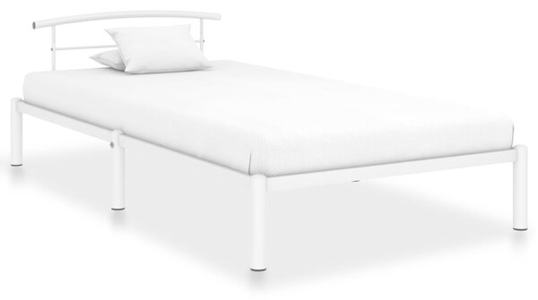 Cadru de pat, alb, 100 x 200 cm, metal