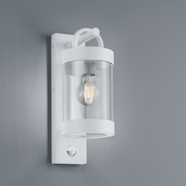 Trio Lighting Aplică de exterior Sambesi, senzor mișcare, alb, Alb, Aluminiu, Modern, Felinar