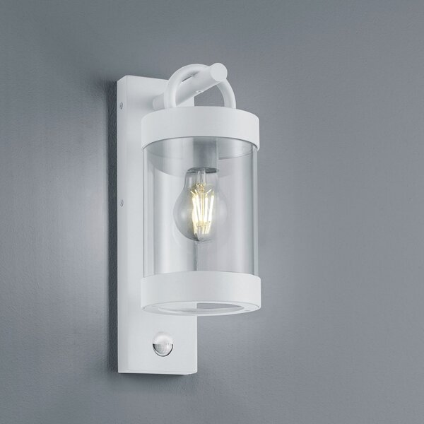 Trio Lighting Aplică de exterior Sambesi, senzor mișcare, alb, Alb, Aluminiu, Modern, Felinar