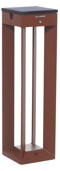 Les Jardins Lampă solară LED Borne cu senzor, 45 cm, corten, reglabil, Maro / Rugină, Metal, Design, Piedestal pentru exterior