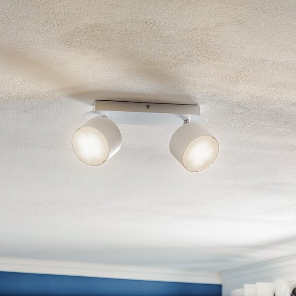 Eko-Light Spot de tavan Cloudy cu 2 becuri, alb, reglabil, Alb, Camera de zi / sufragerie, Metal, Modern