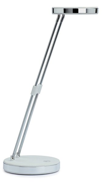 Maul Lampă de masă cu LED MAULpuck, braț telescopic, alb, Alb, Studiu / Birou, Plastic, Modern