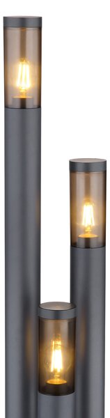 Globo Lampadar Boston, 3 fluxuri, antracit, reglabil, Negru, Metal, Modern
