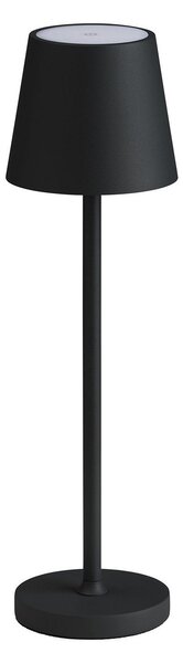 LCD Lampă de masă LED 5097, baterie reîncărcabilă IP54 dimabil negru, reglabil, Negru, Metal, Modern