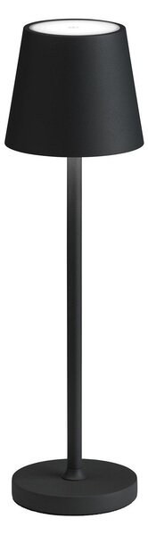 LCD Lampă de masă LED 5097, baterie reîncărcabilă IP54 dimabil negru, reglabil, Negru, Metal, Modern