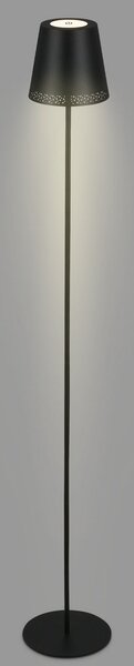Briloner Kiki Lampadar LED reîncărcabil, 3,000K, negru, IP44, reglabil, Negru, Metal, Modern