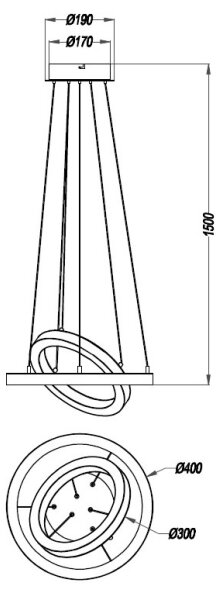 Lustră LED pe cablu dimabilă CHALET LED/32W/230V Reality